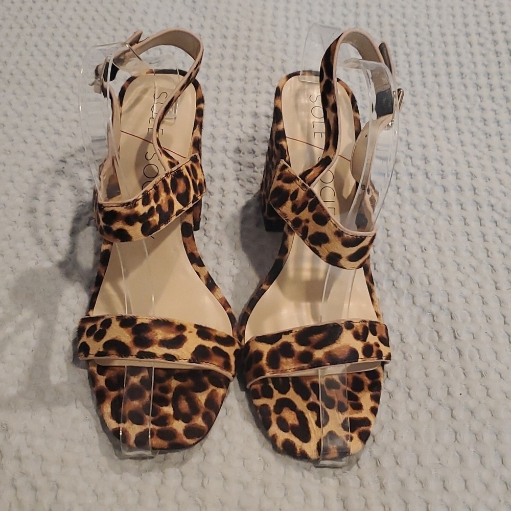 NWOT Sole Society Leopard Block Heel Size 9.5 (#21)